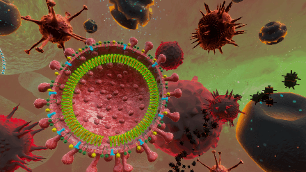 课程详细讲述了新型冠状病毒,3d场景展示病毒入侵人体的全过程,如何